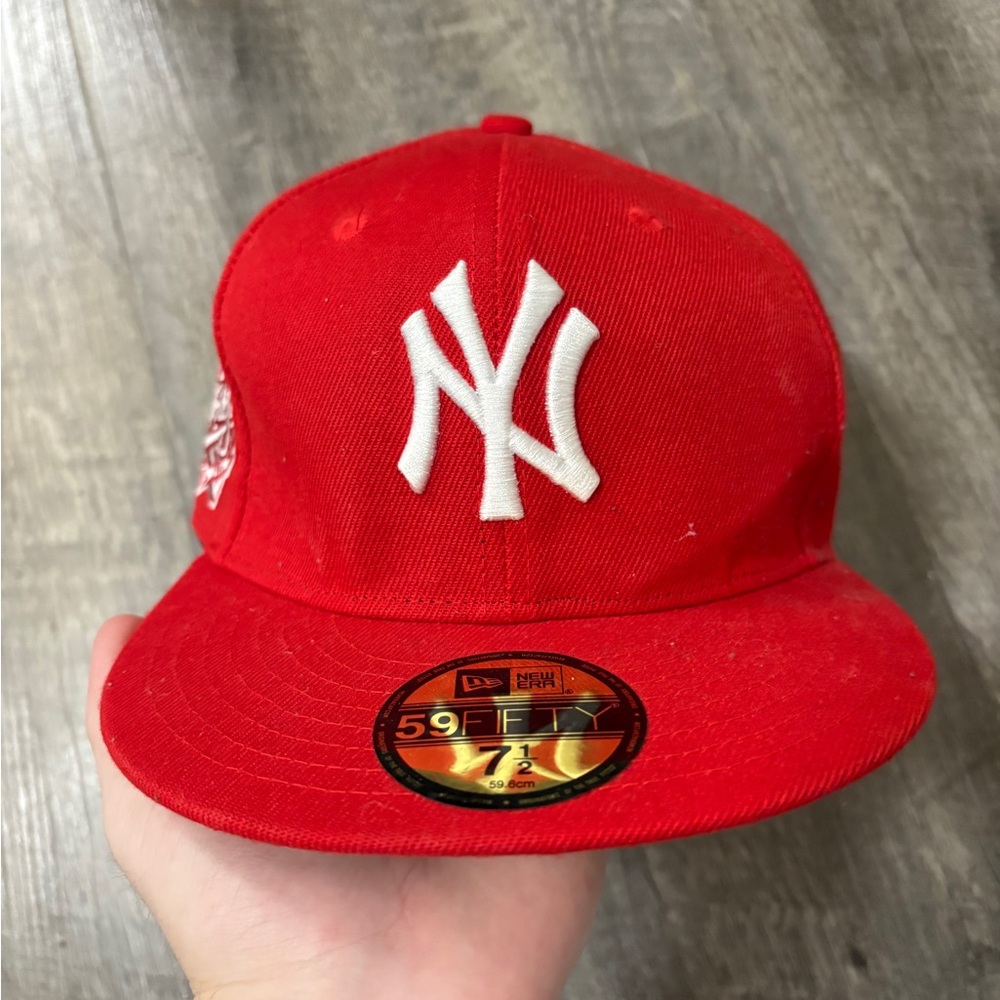 RARE Red New York Yankees Cap World Series